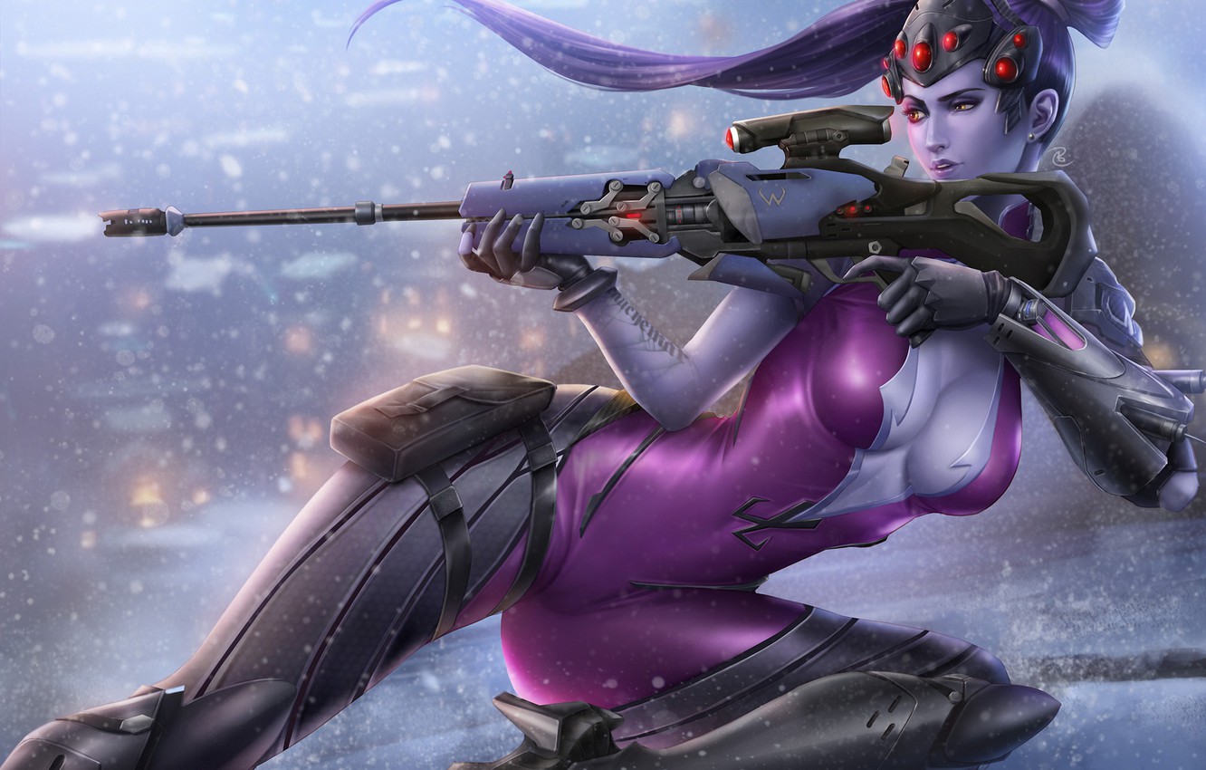 Photo Wallpaper Girl, Sniper, Killer, Overwatch, Widowmaker, - Widowmaker Overwatch - HD Wallpaper 