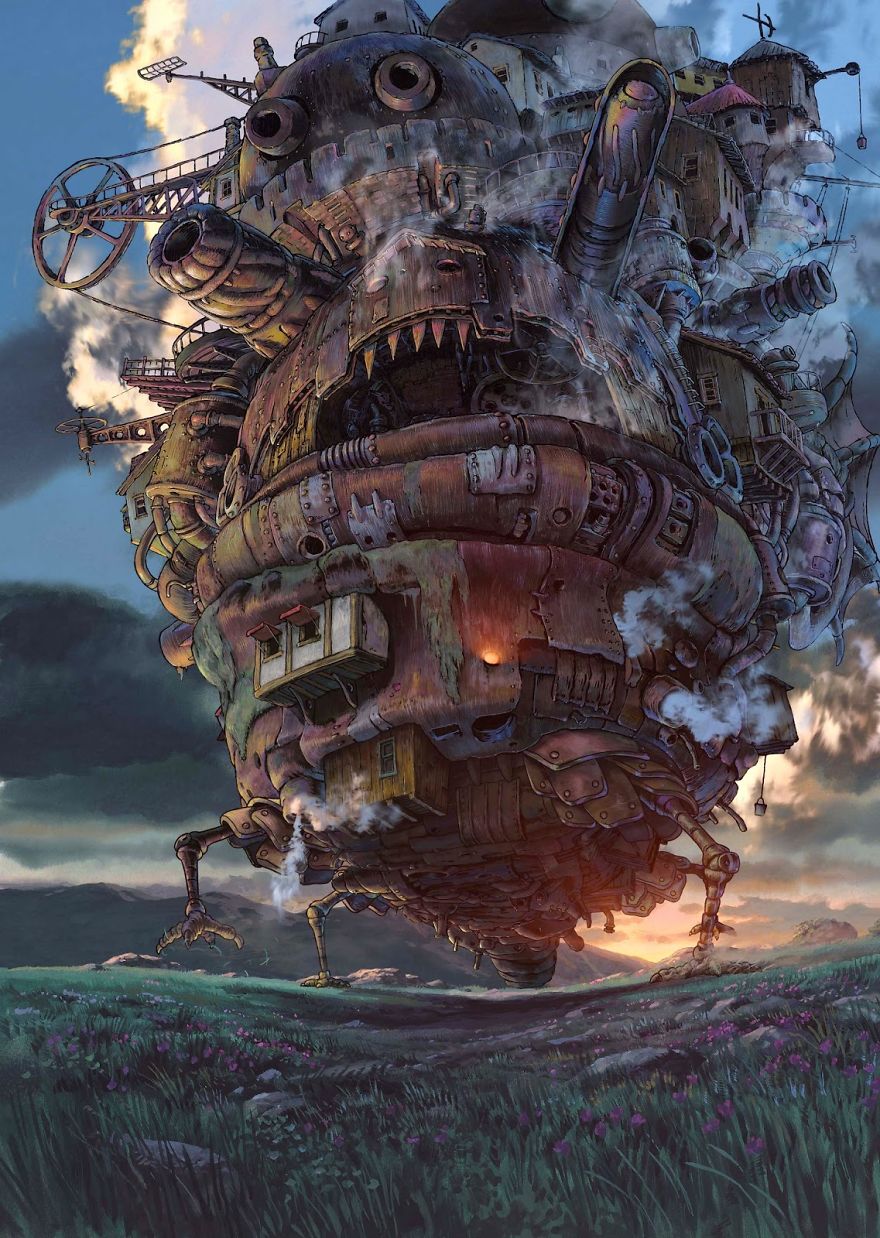 Howl S Moving Castle - Baba Yaga House Concept Art - HD Wallpaper 