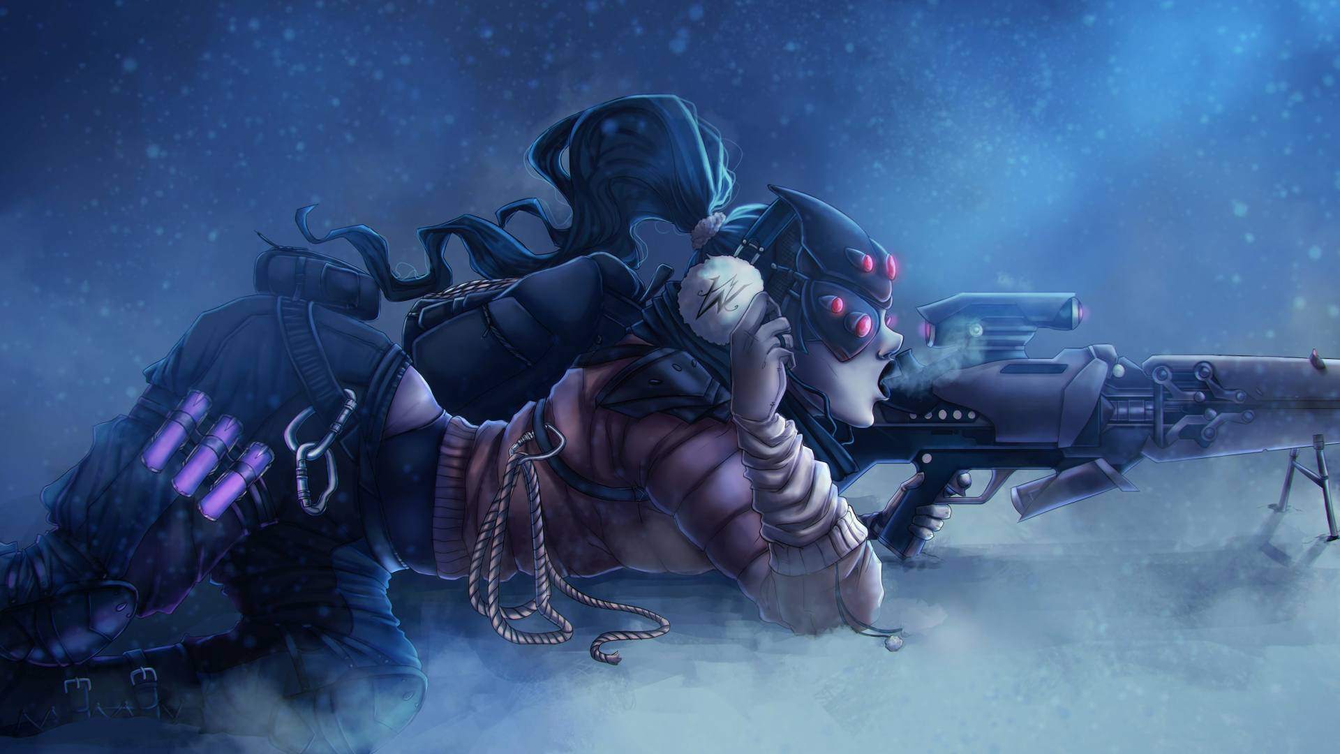 Widowmaker, Overwatch, Sniper, Lying Down, Art, Wallpaper - Widowmaker Wallpaper Hd - HD Wallpaper 