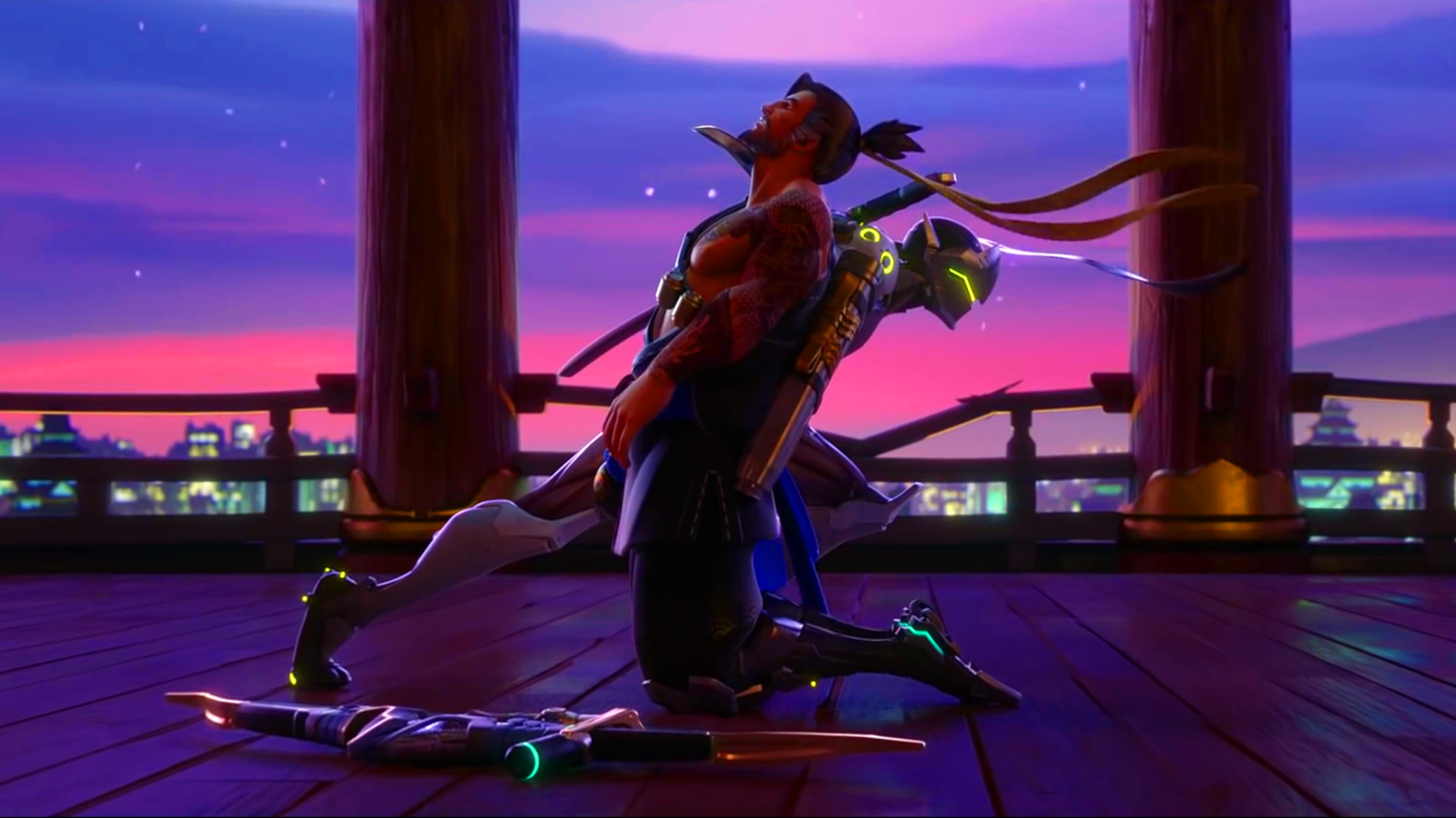 Genji And Hanzo Animated Short - HD Wallpaper 