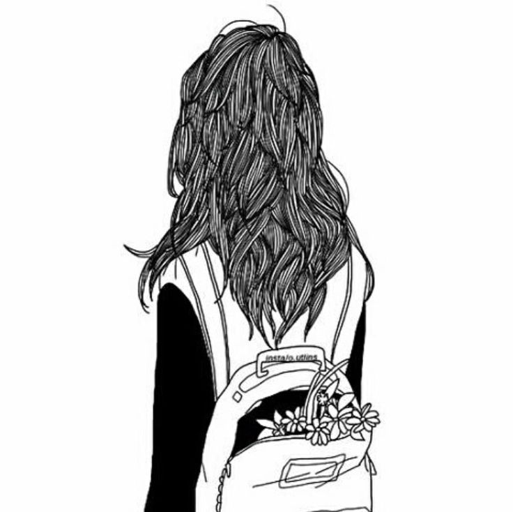 18 Best Tumblr Pics And Great Wallpapers Images - Drawing Girl With Backpack - HD Wallpaper 