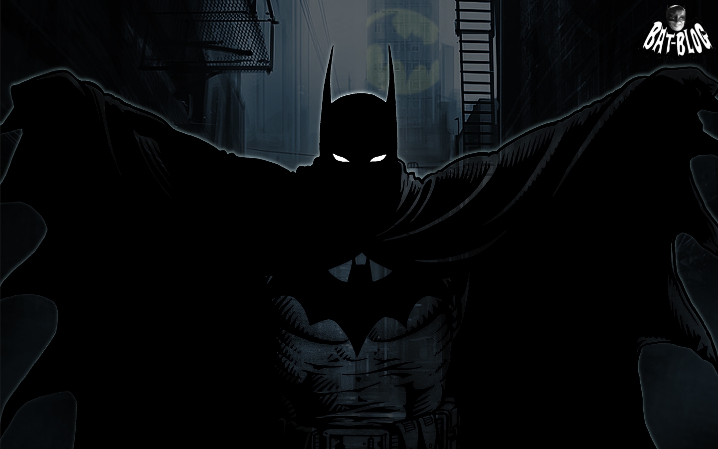 Cool Batman Wallpaper By Graphic Artist Chris Franchi - Batman In The Darkness - HD Wallpaper 