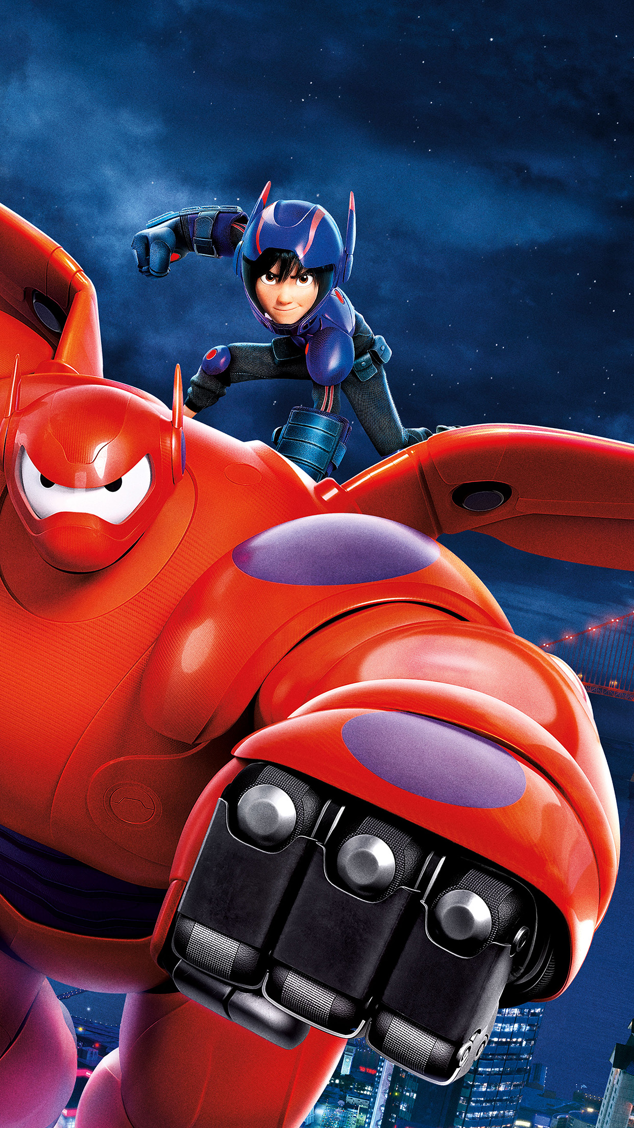 Big Hero Disney Illust Art Film Android Wallpaper - Big Hero Wallpaper Hd - HD Wallpaper 