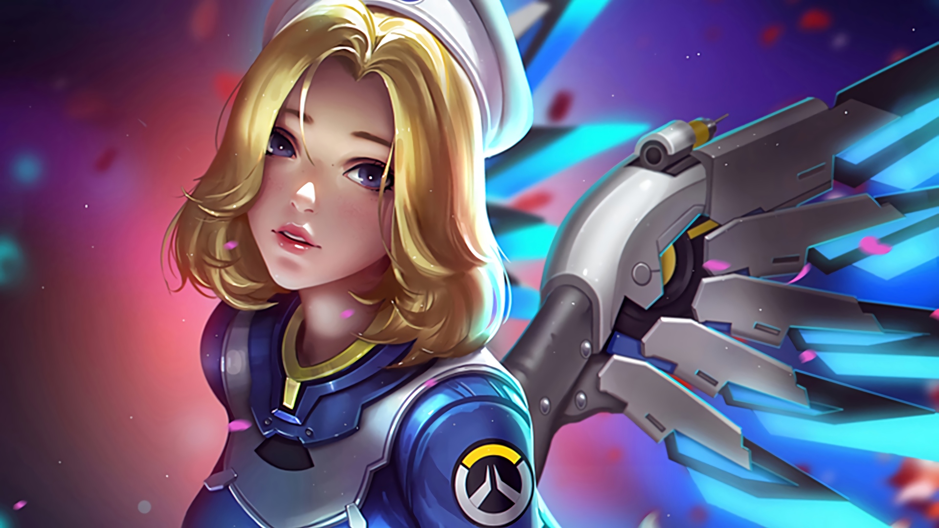 Games Overwatch Download Wallpaper - Mercy Ziegler - HD Wallpaper 