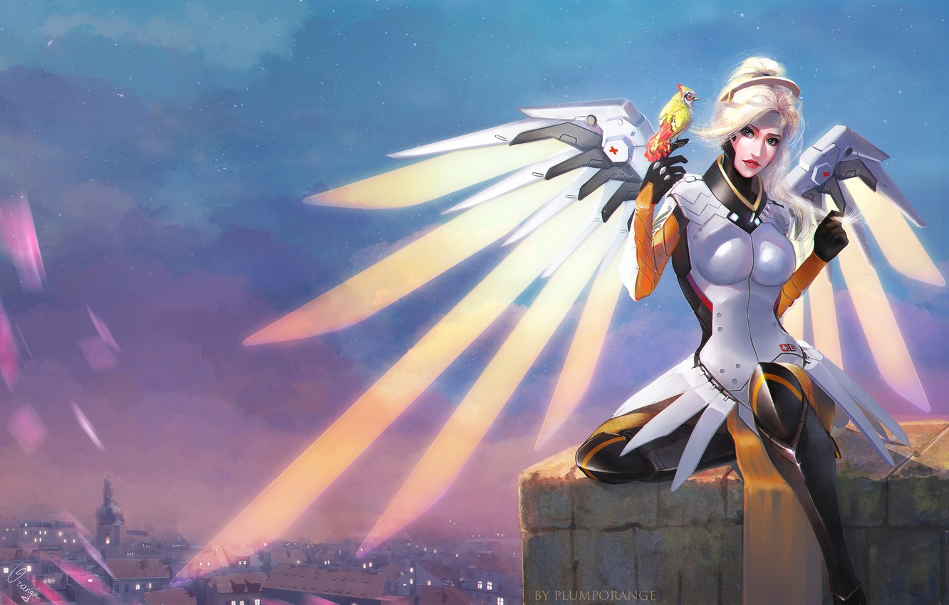 Photo Wallpaper Game, Blizzard Entertainment, Overwatch, - Overwatch Mercy Wallpaper Hd - HD Wallpaper 