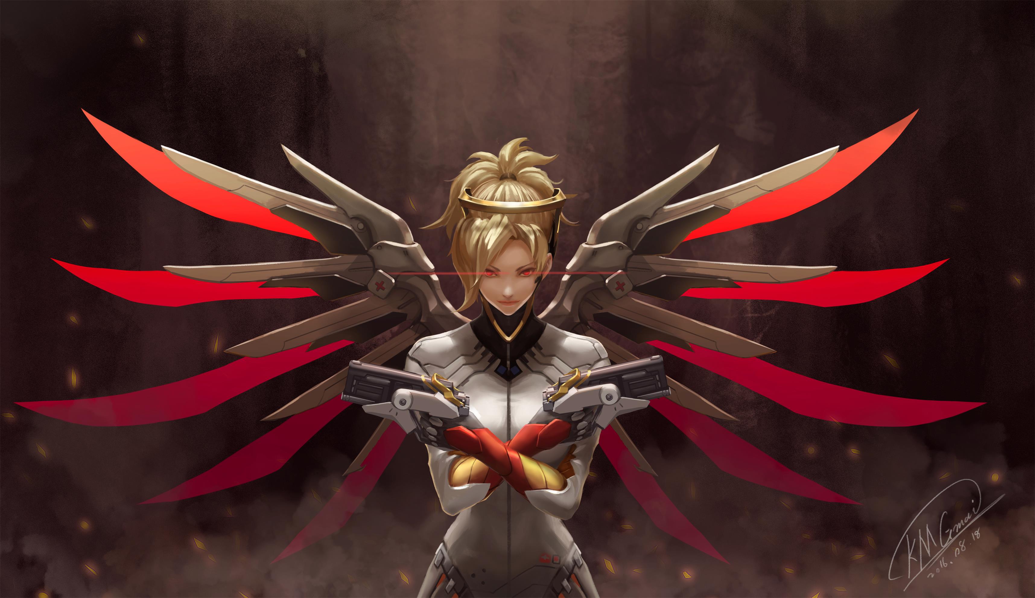Overwatch Wallpaper Mercy - HD Wallpaper 