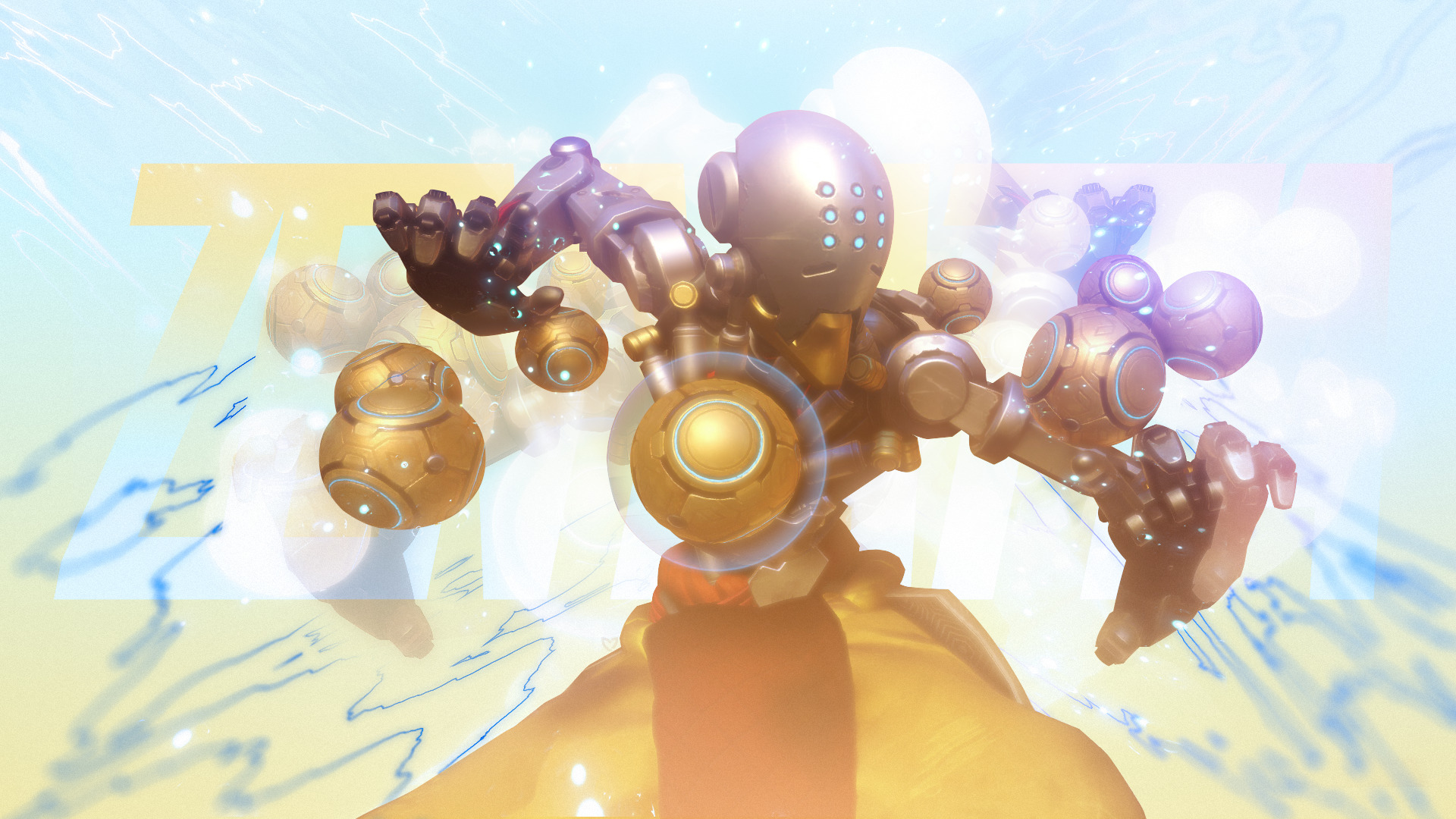 Overwatch Wallpaper Zenyatta - HD Wallpaper 