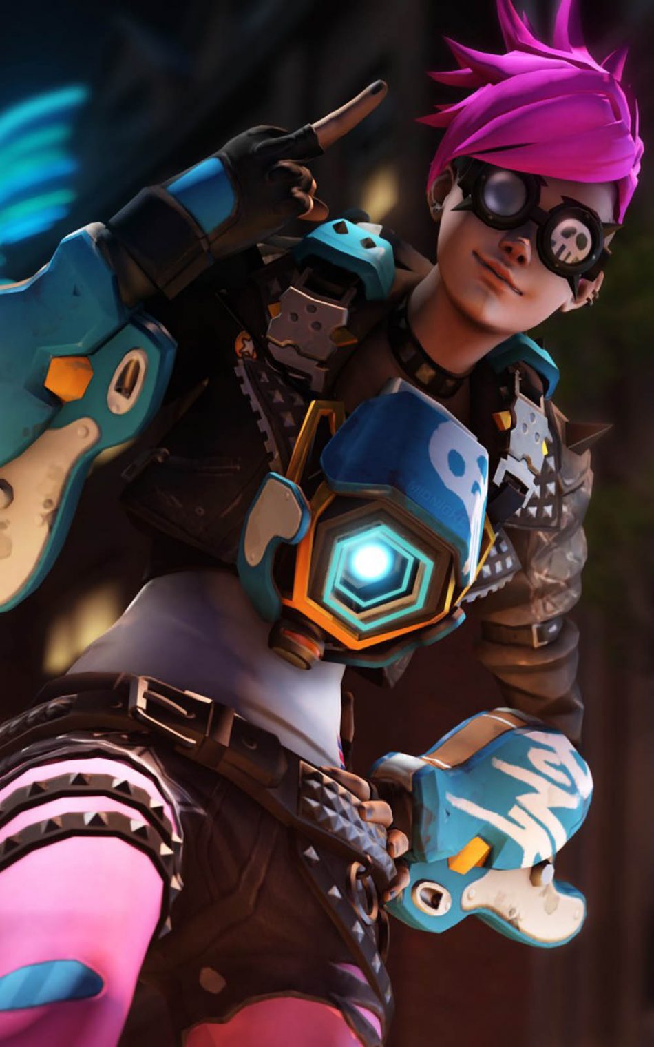Punk Tracer Overwatch Hd Mobile Wallpaper - Overwatch Tracer Wallpaper Mobile - HD Wallpaper 