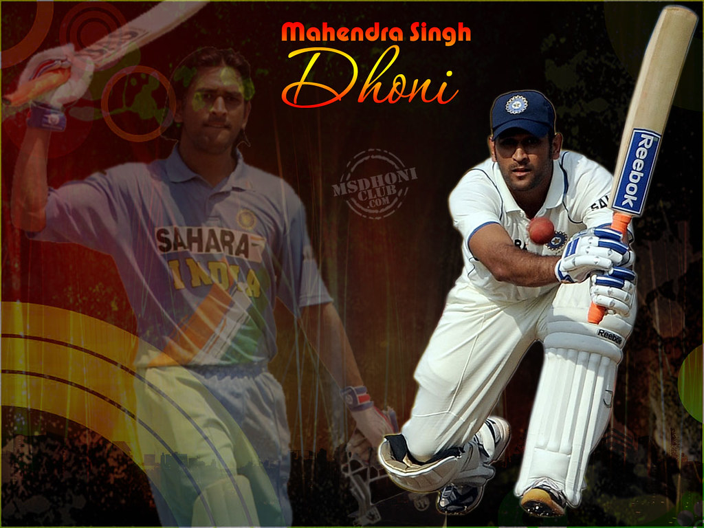 Ms Dhoni Batting - HD Wallpaper 