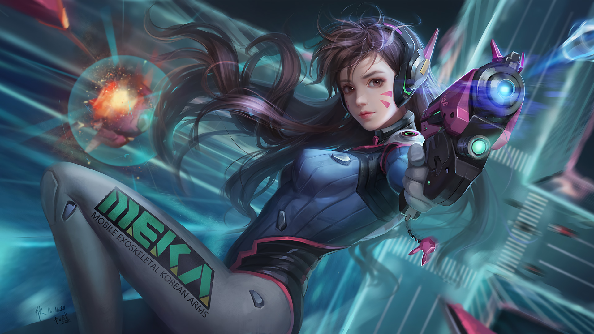 Dva Picture On Hd Wallpaper - Overwatch Dva Wallpaper 4k - HD Wallpaper 
