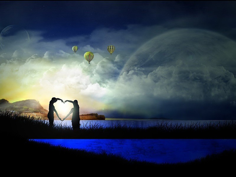 Romantic Couple Wallpaper Hd - Romantic Love Couple Background - HD Wallpaper 