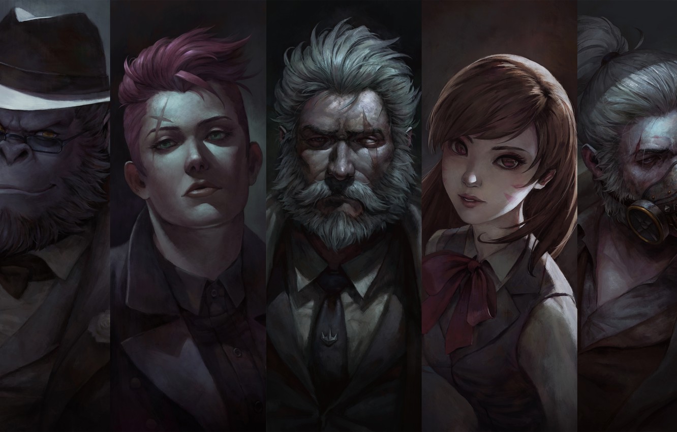 Photo Wallpaper Game, Blizzard Entertainment, Overwatch, - Overwatch Tanks Art - HD Wallpaper 