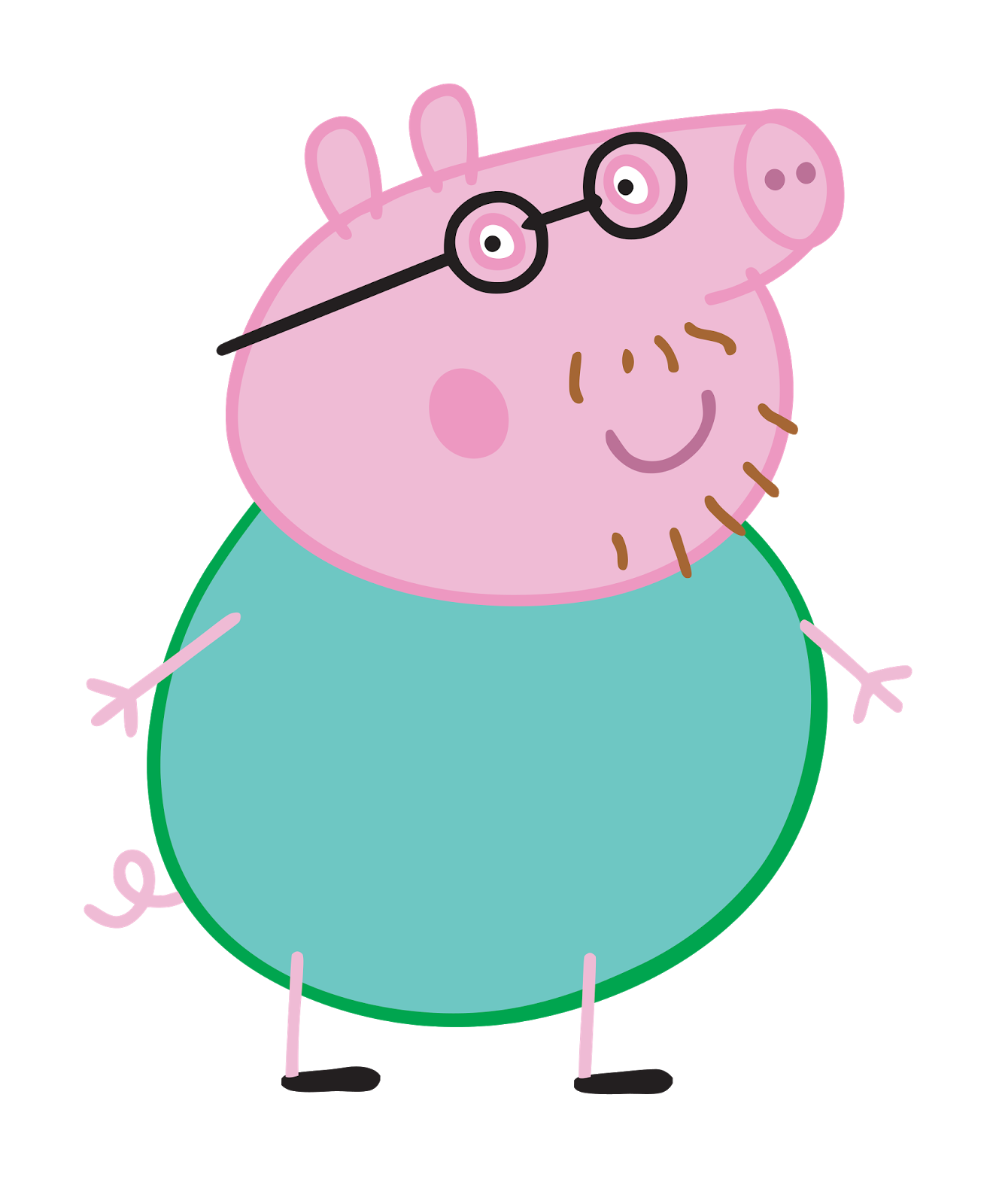 Peppa Pig Friends Png - Peppa Pig Dad - HD Wallpaper 
