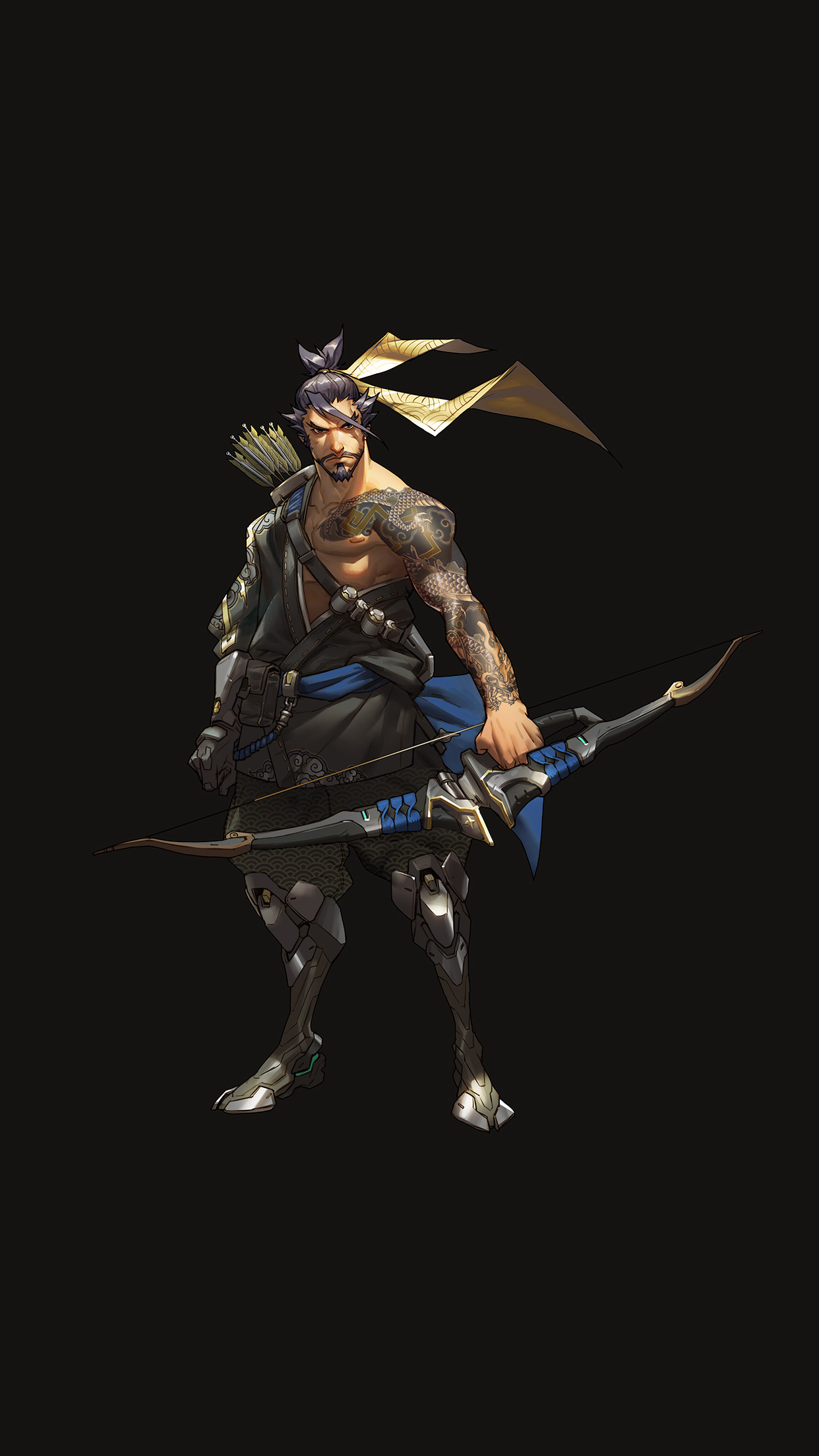 Desktop Background Overwatch Hanzo - HD Wallpaper 