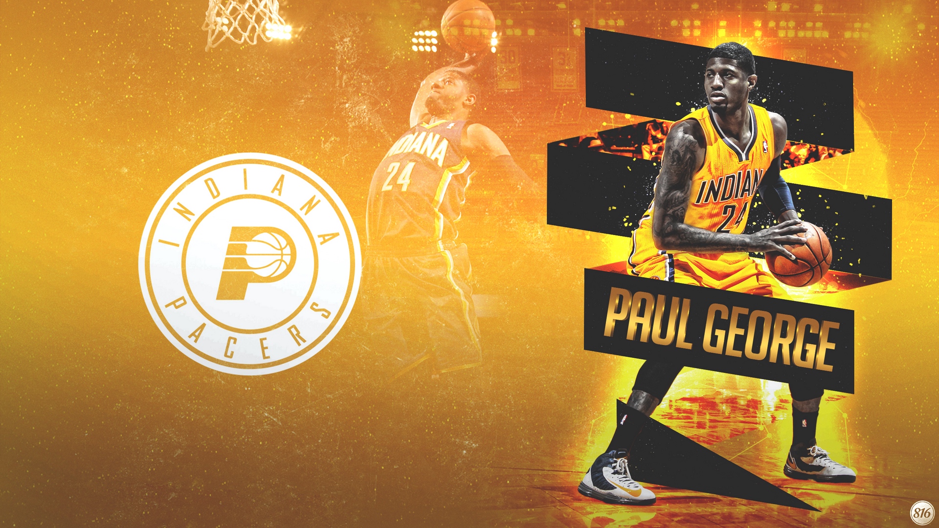 Wallpaper Paul George, Indiana, Pacers, Basketball, - HD Wallpaper 