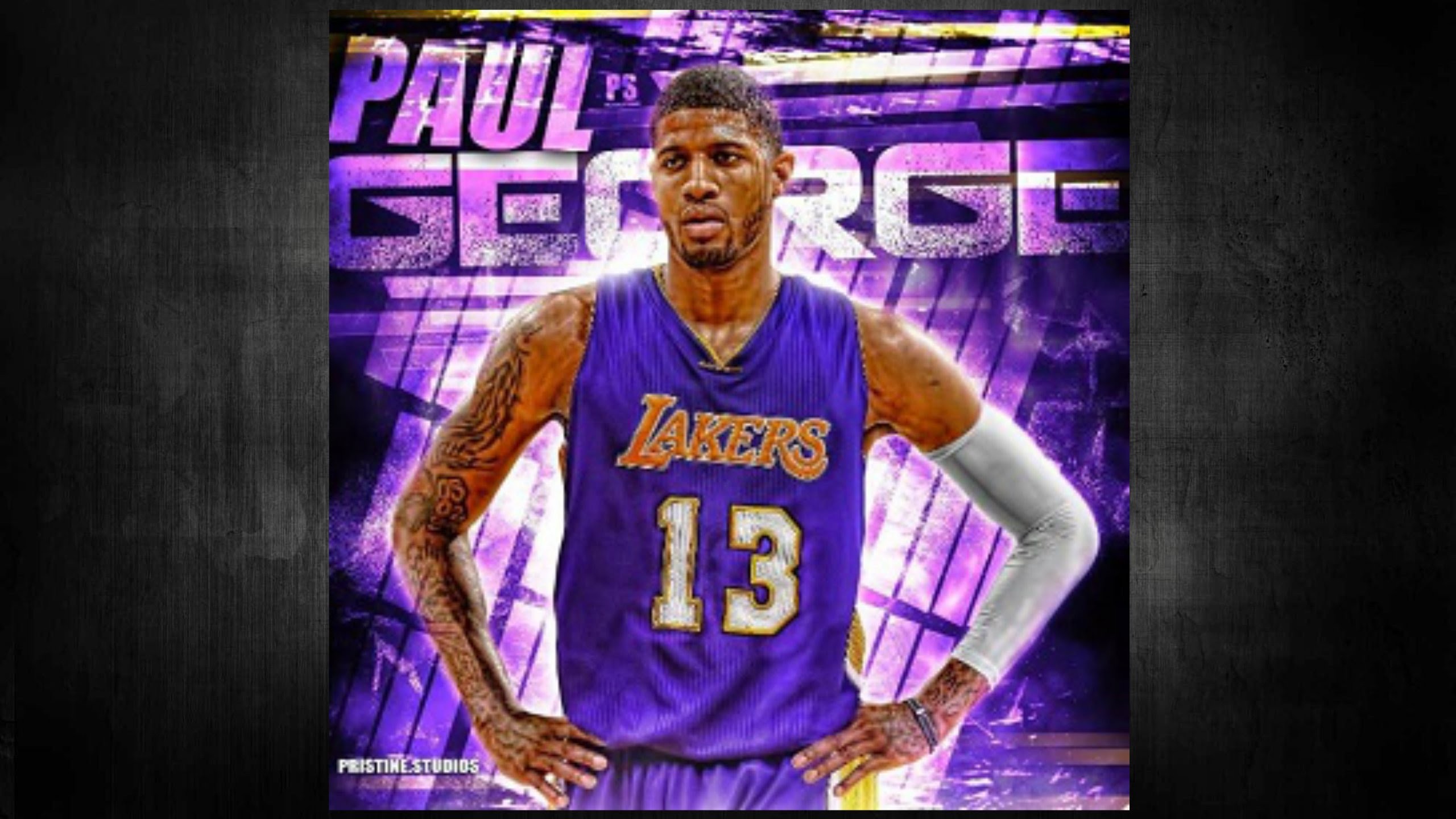 Paul George Iphone Wallpaper On O - Paul George In Lakers Jersey - HD Wallpaper 