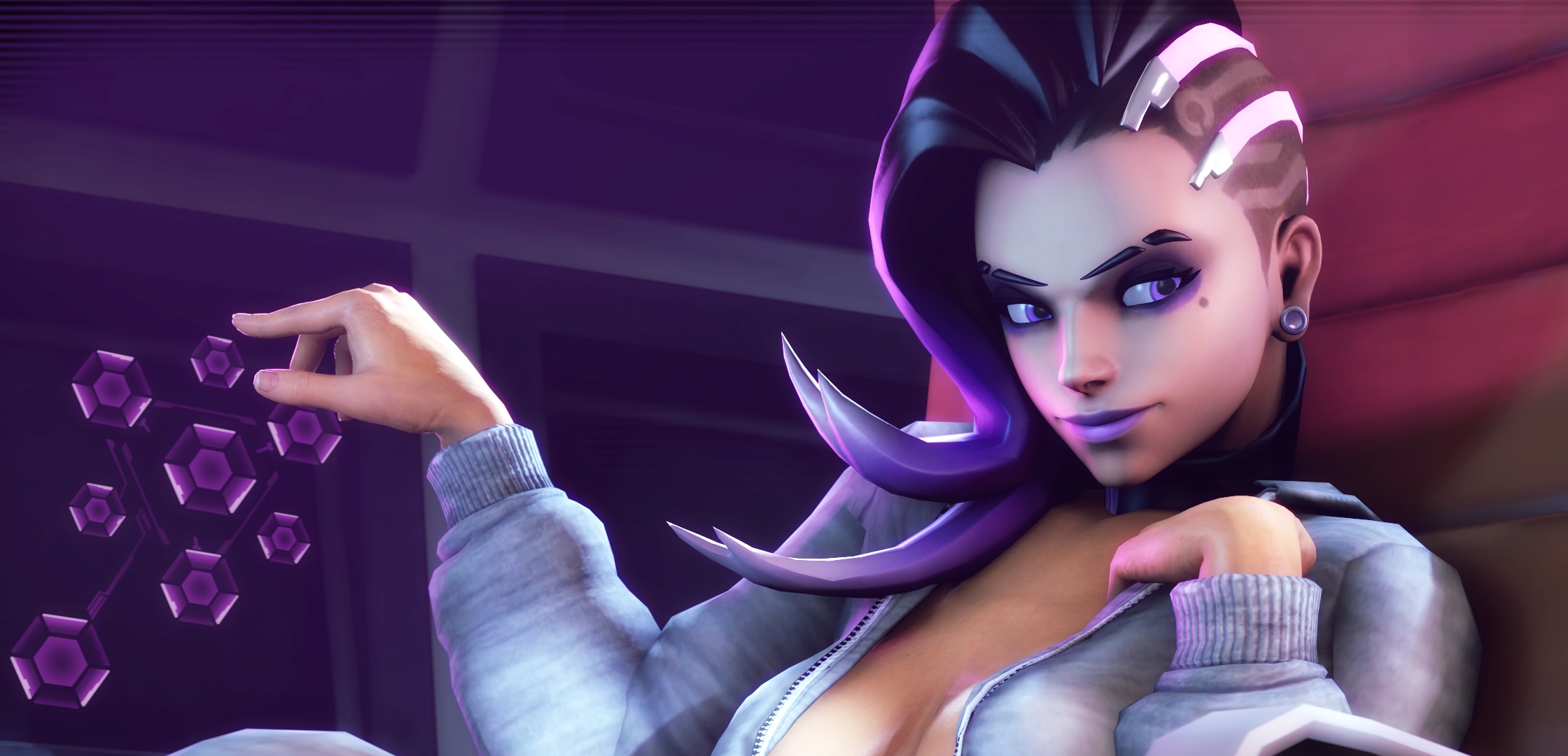 Overwatch Sombra Hot - HD Wallpaper 