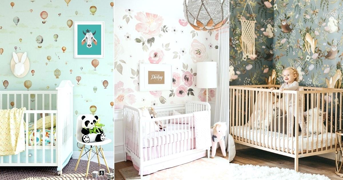 Wallpapers Nursery Baby Nursery Wall Decor Lovely Nursery - Large Floral Wallpaper Nursery - HD Wallpaper 