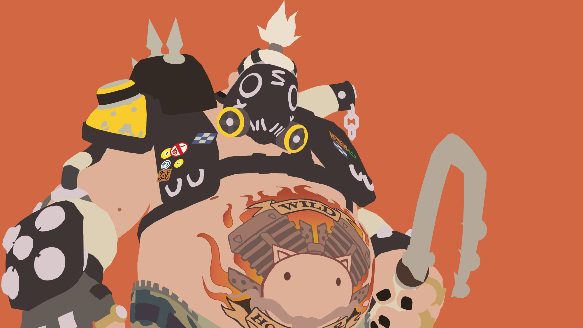 Image For Roadhog Minimalistic Artwork - Minimalist Roadhog - HD Wallpaper 