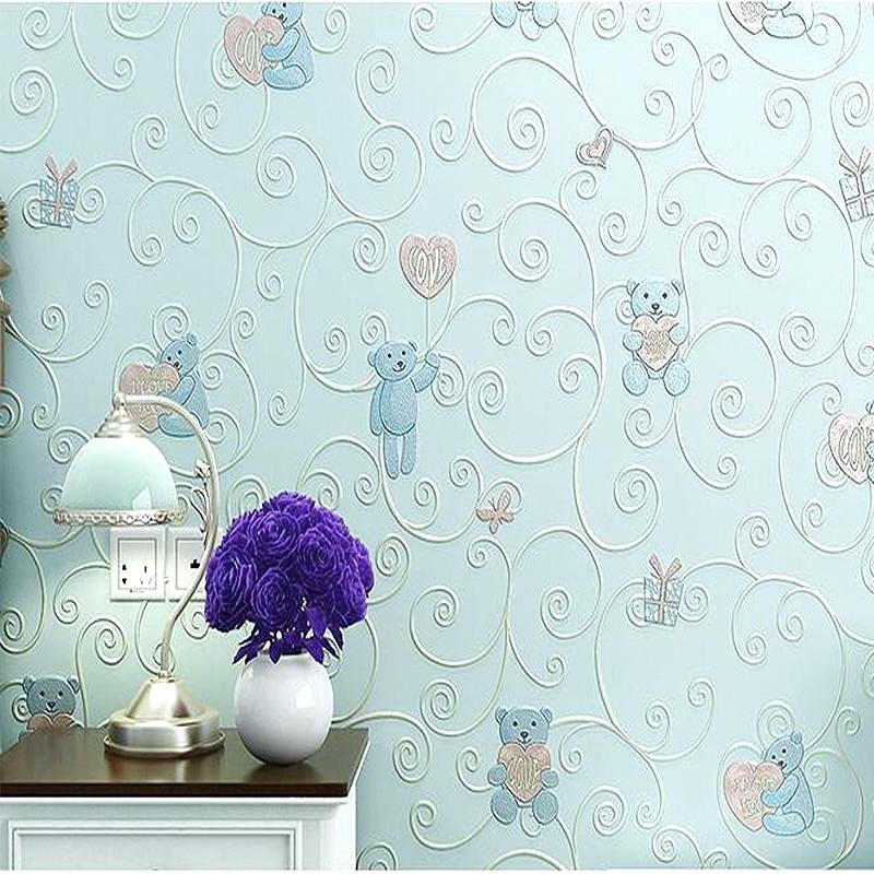 Baby Nursery Wallpapers Embossing Wallpaper Rolls Room - Cocuk Odası Duvar Kagıdı - HD Wallpaper 