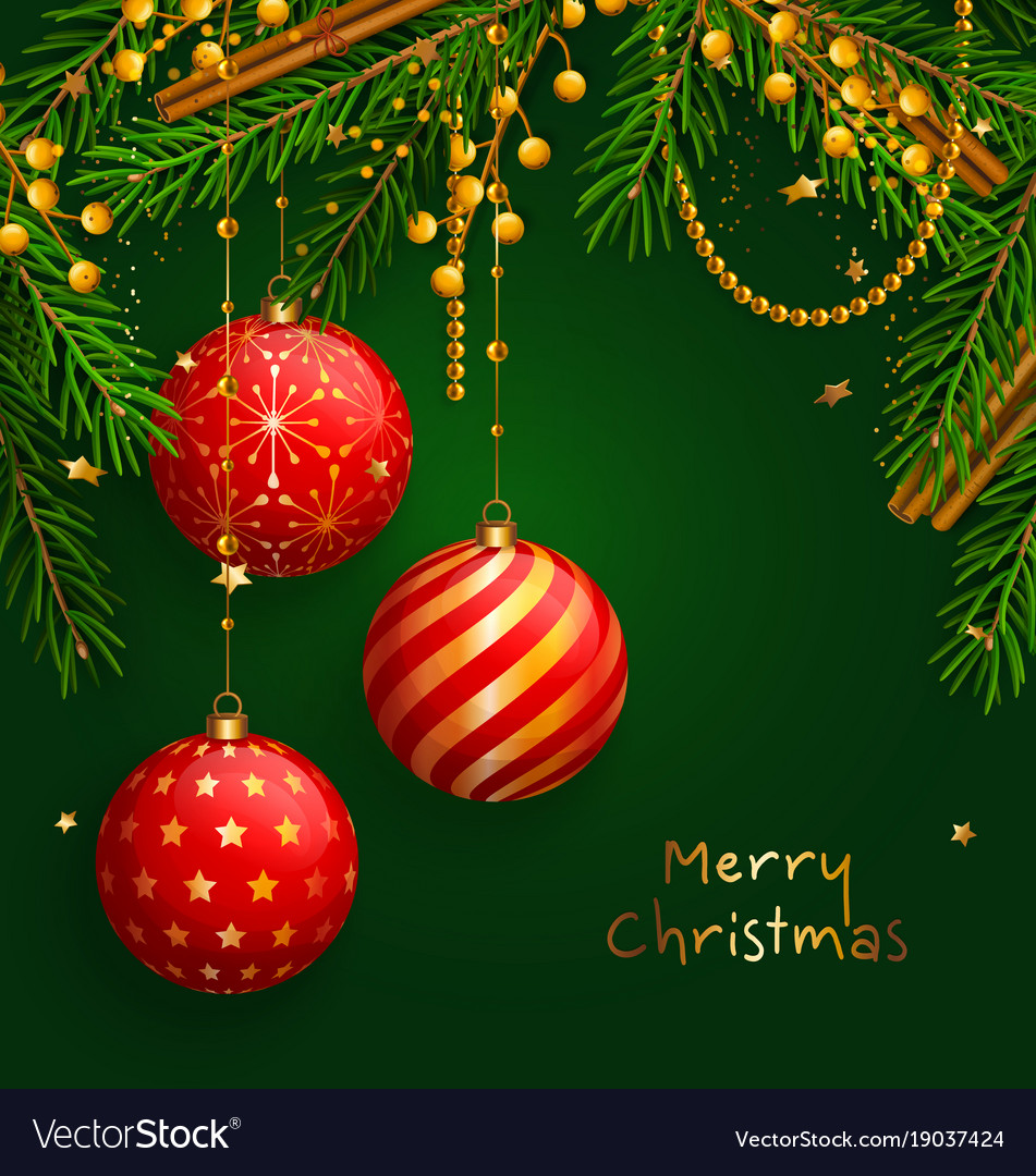 Christmas Background Images Vectorstock - HD Wallpaper 