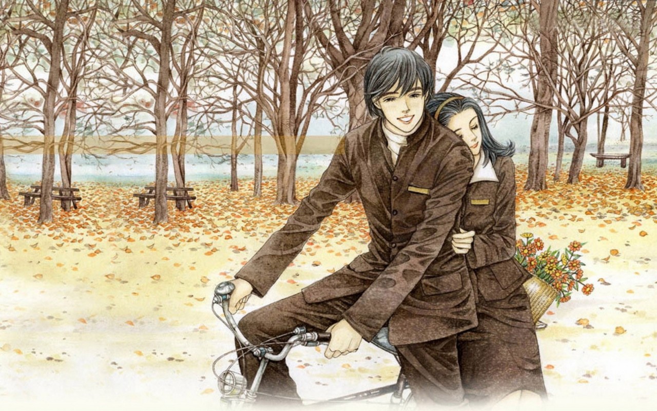 Sweet Couple Matching Clothes Wallpapers - Sonata De Invierno Anime - HD Wallpaper 