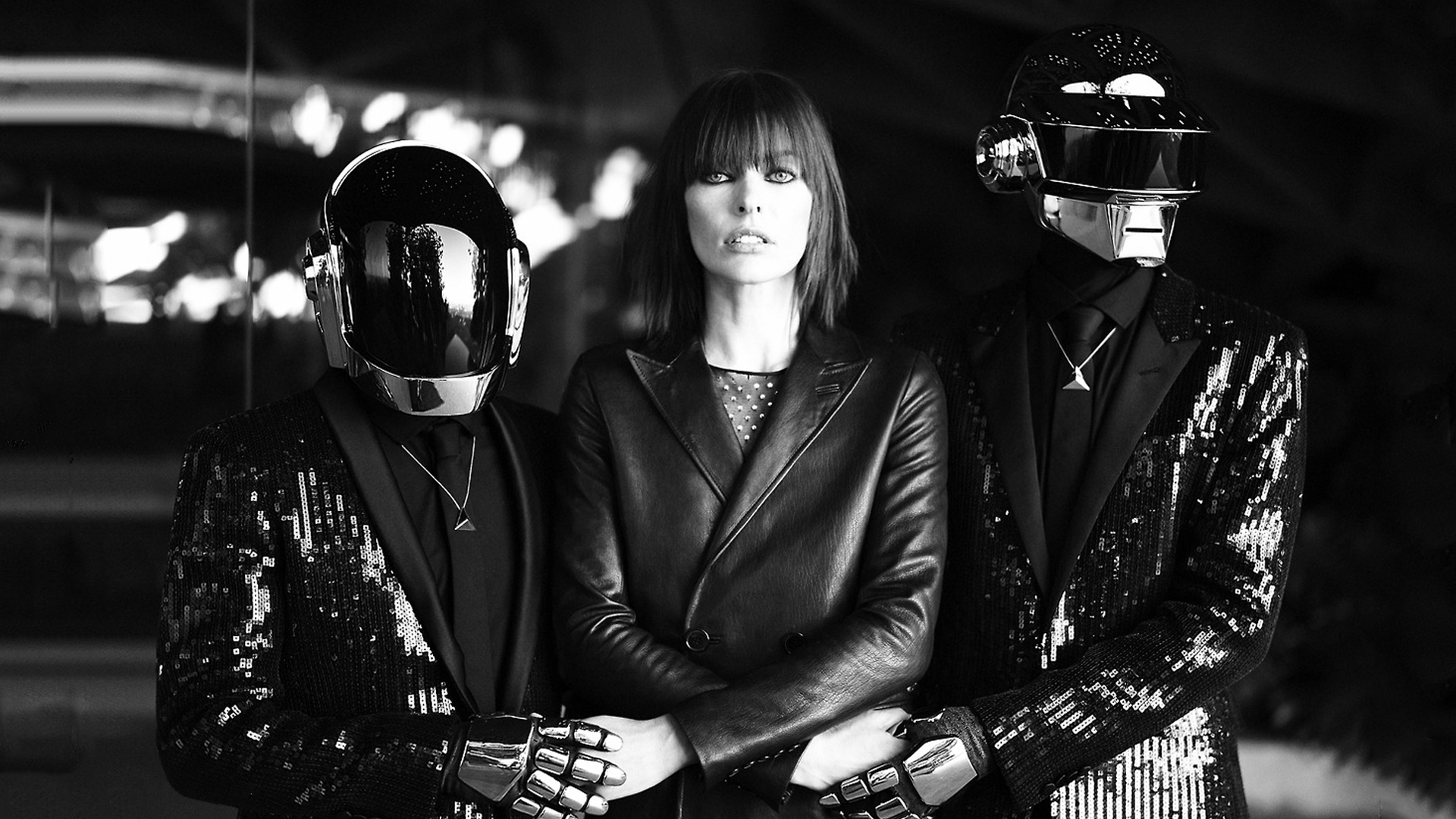 Milla Jovovich Daft Punk - HD Wallpaper 