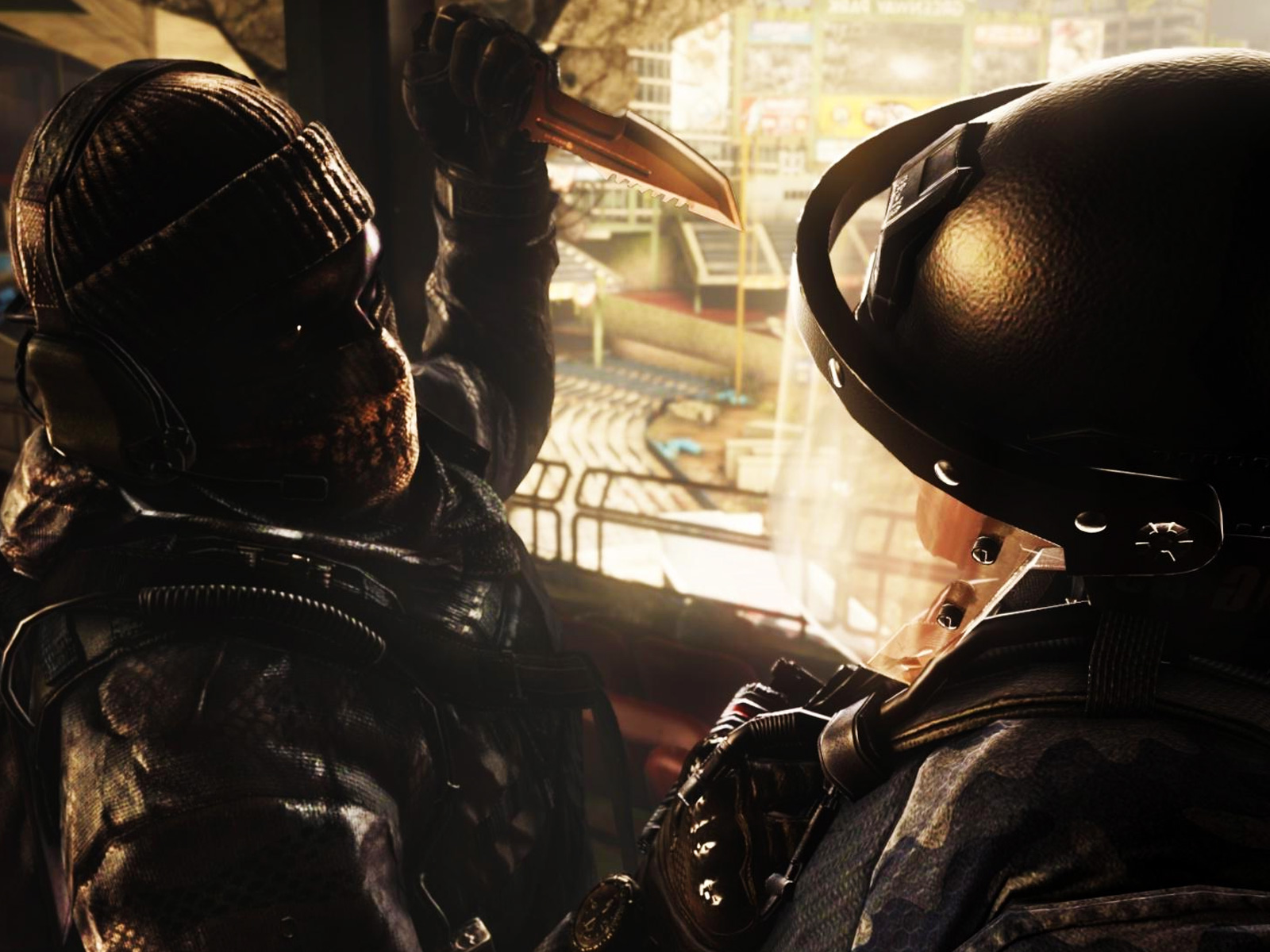 Call Of Duty Ghost Knife Wallpaper - Call Of Duty Spin Off - HD Wallpaper 