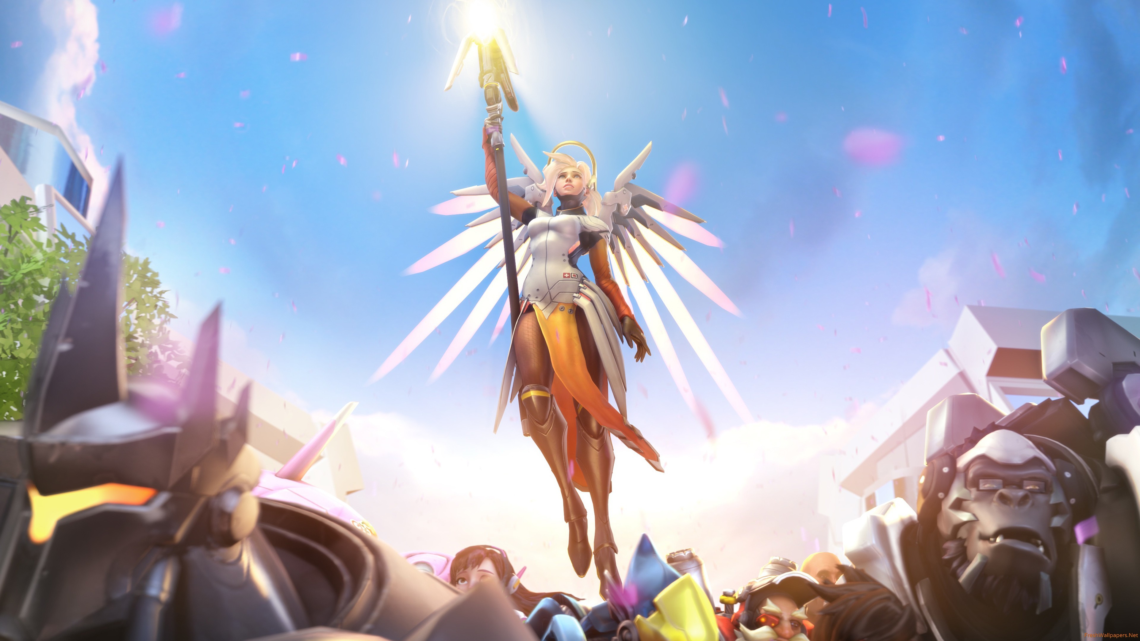 pic Overwatch 2 Mercy Fanart mercy overwatch 2 3840x2160 wallpaper