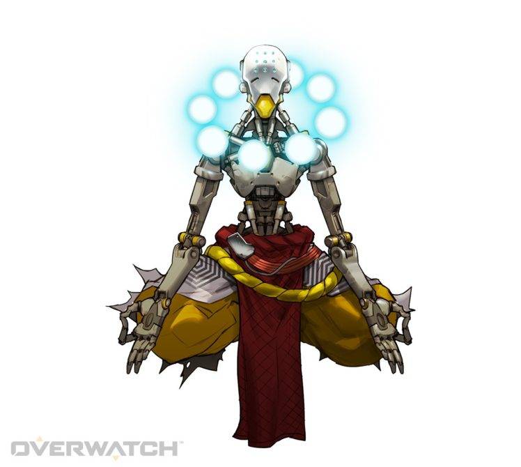 Zenyatta Overwatch Concept Art - HD Wallpaper 
