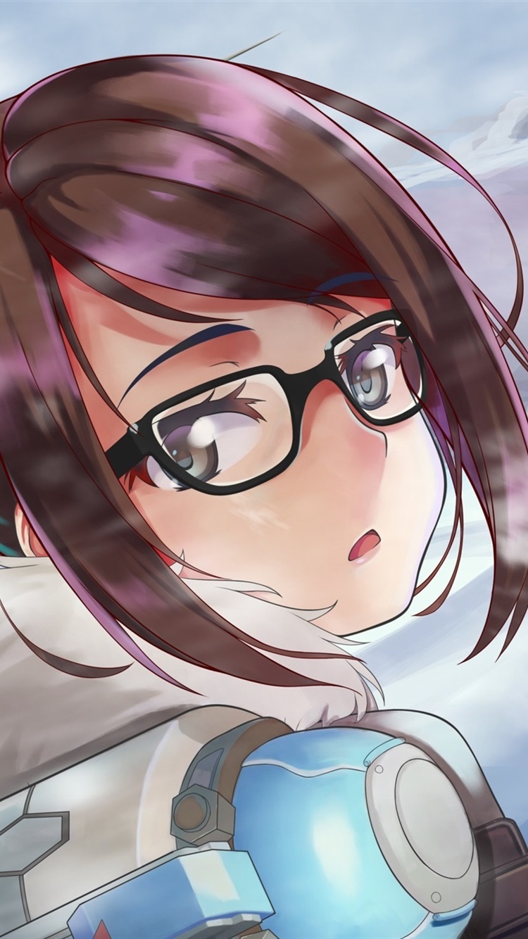 Iphone Wallpaper Overwatch, Mei, Girl Look Back, Glasses - Mei Overwatch Wallpaper Iphone - HD Wallpaper 