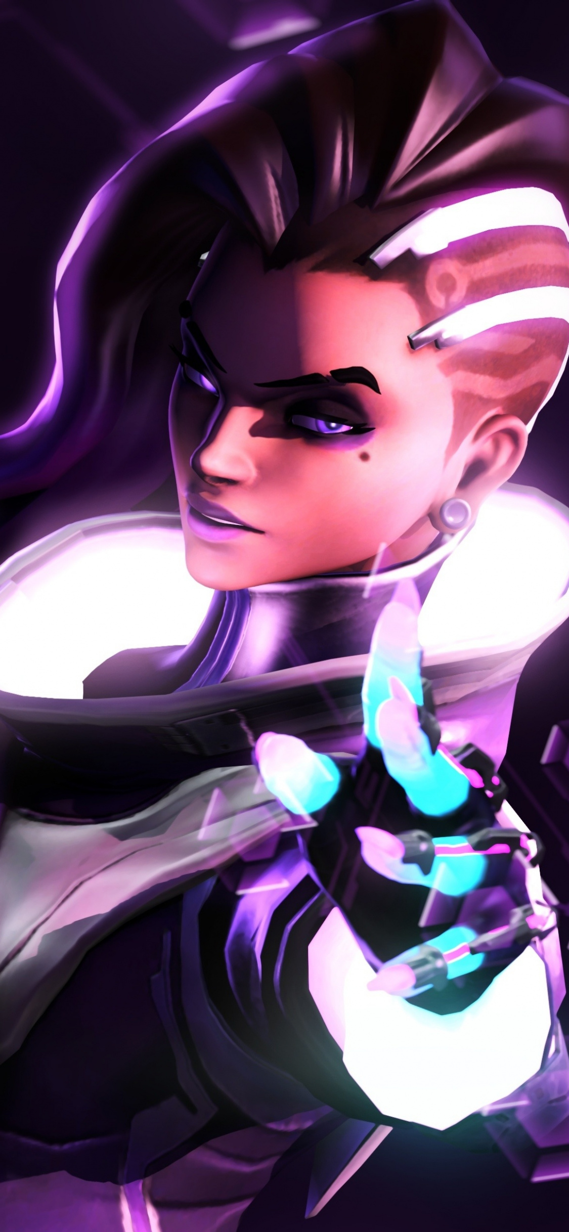 Skin, Sombra, Violet Eyes, Overwatch, Wallpaper - Sombra Overwatch - HD Wallpaper 