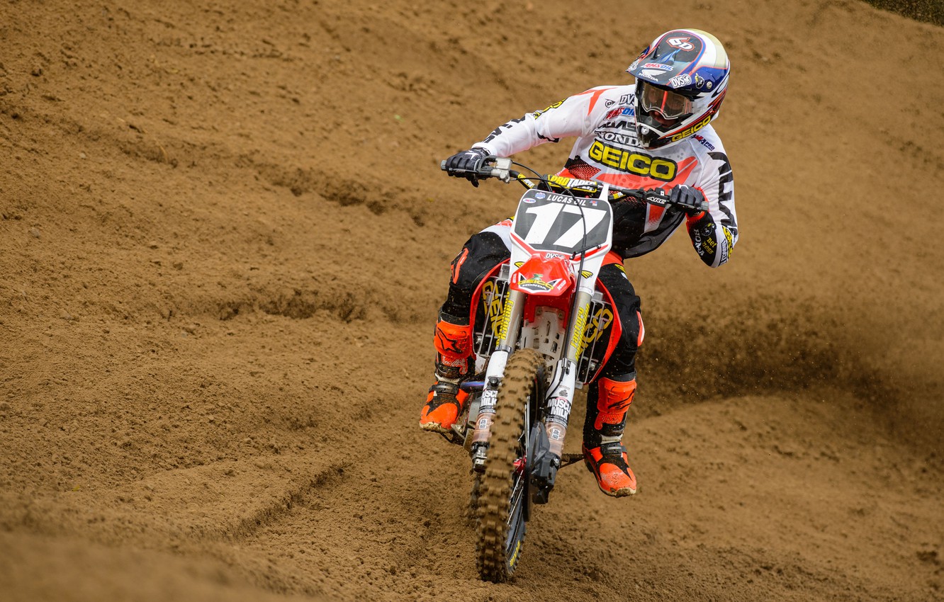 Photo Wallpaper Race, Motocross, Dirt Bike - Wallpaper - HD Wallpaper 
