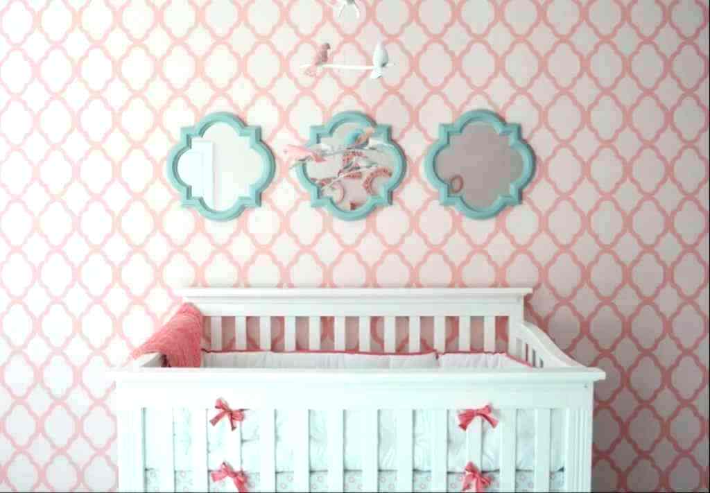 Modern Nursery Wallpaper Modern Nursery Wallpaper Uk - Baby Girl Room - HD Wallpaper 