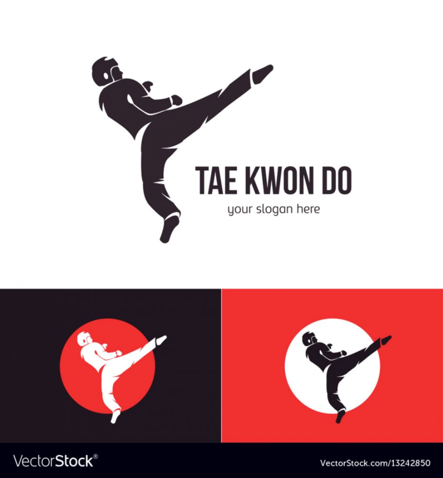 Taekwondo Logo Template Martial Arts Badge Vector Image - Taekwondo Logo - HD Wallpaper 