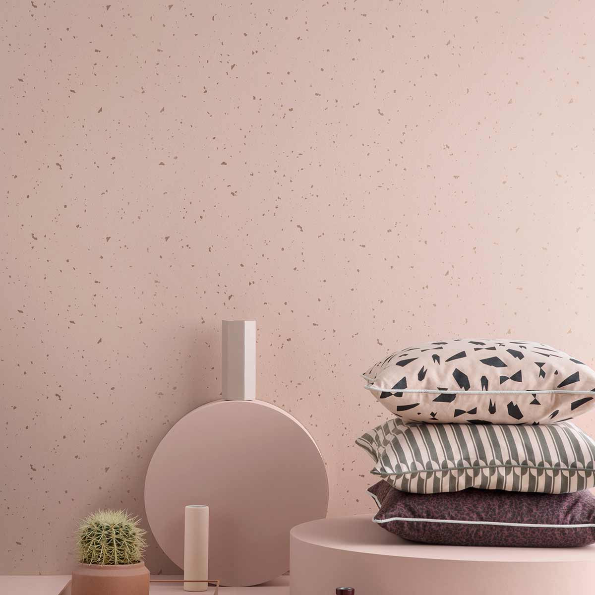 Ferm Confetti Wallpaper, Rose At Homecolours - Ferm Living Confetti Wallpaper Rose - HD Wallpaper 