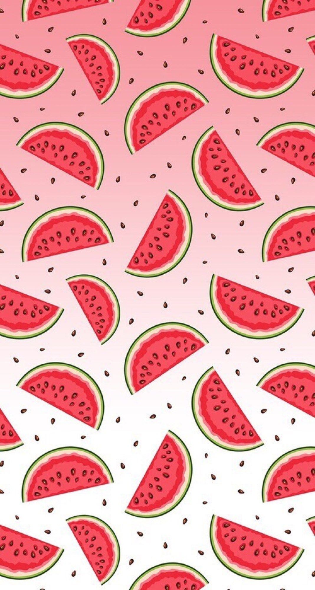 Cute Cartoon Watermelon Background - 1068x2000 Wallpaper 