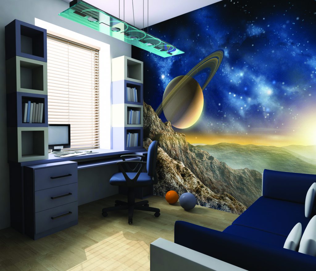 Outer Space 3d Kids Wallpaper Ideas - Space Theme For Home - HD Wallpaper 