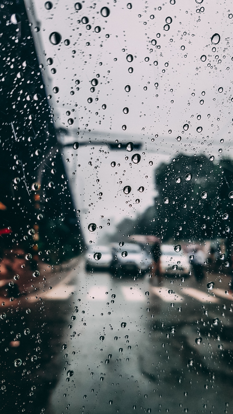 Wallpaper Glass, Drops, Rain, Moisture, Blur, City - City Rain Wallpaper Iphone - HD Wallpaper 