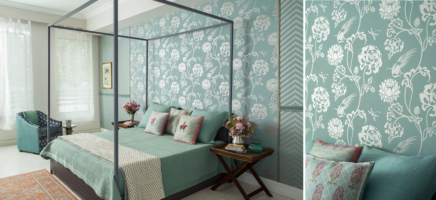 Good Earth Wallpaper Importer In Delhi Ncr - Good Earth India Bedroom - HD Wallpaper 