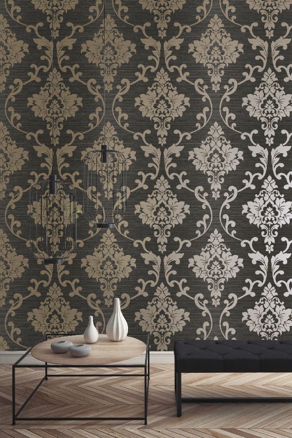 Black Wallpaper For Drawing Room - HD Wallpaper 