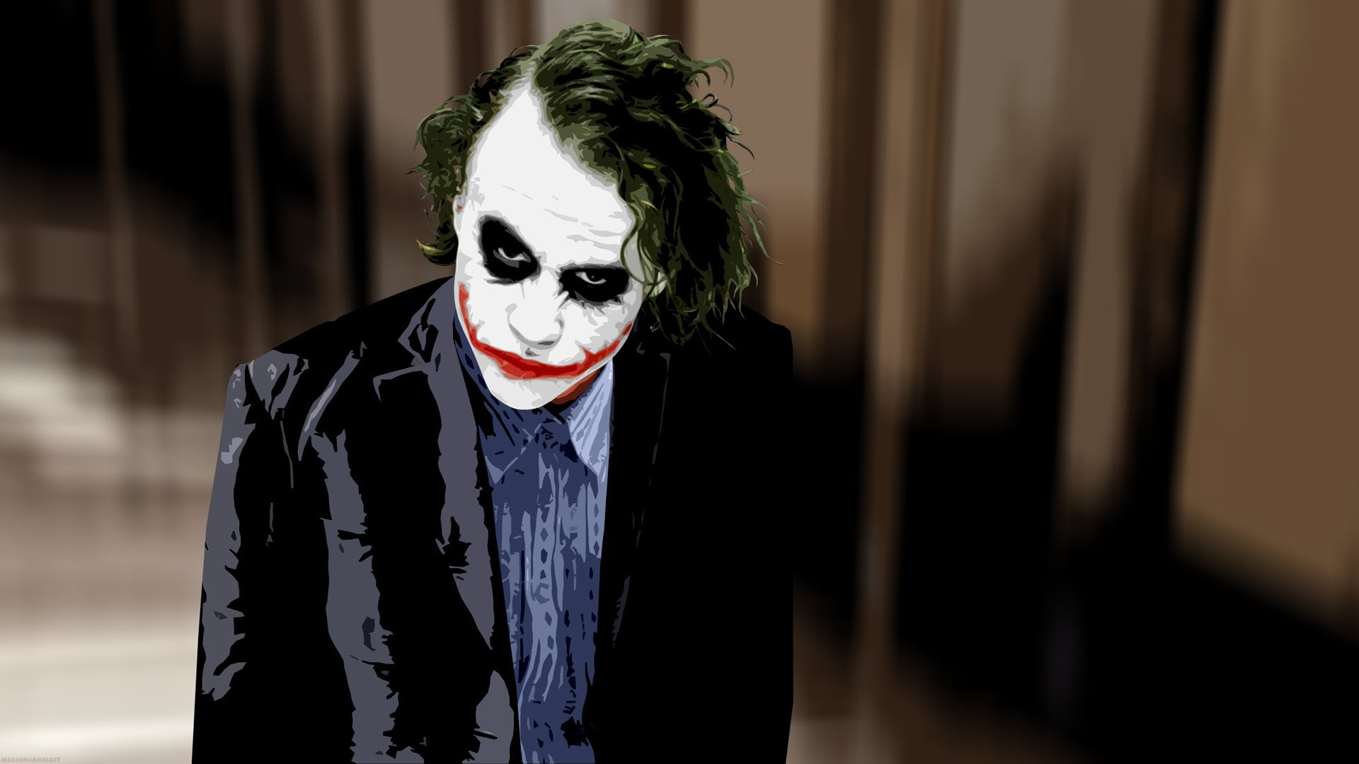 1080p Joker Heath Ledger - HD Wallpaper 