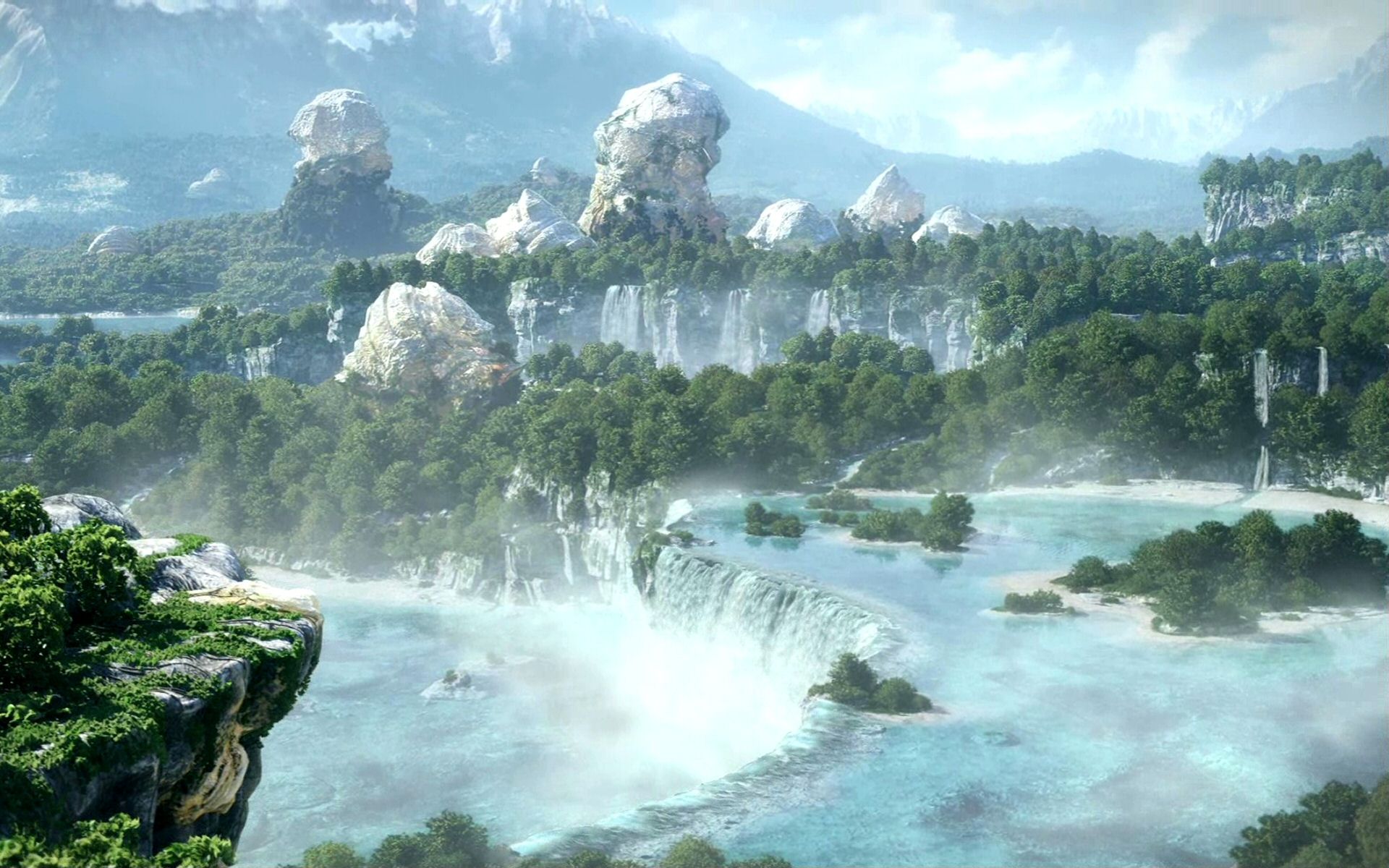 High Resolution Fantasy Landscape - HD Wallpaper 