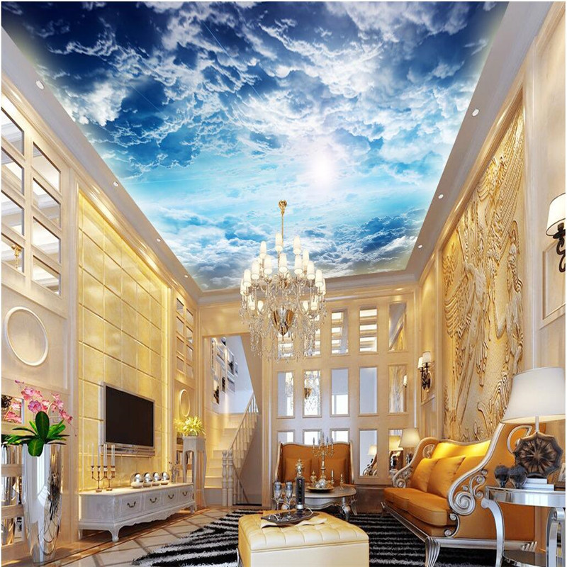 Living Room Ceiling Paintings - HD Wallpaper 