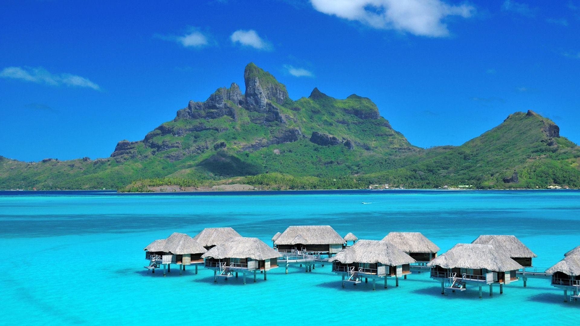 1920x1080, Bora Bora Beach New Background In Hd - Bora Bora Wallpaper Hd - HD Wallpaper 