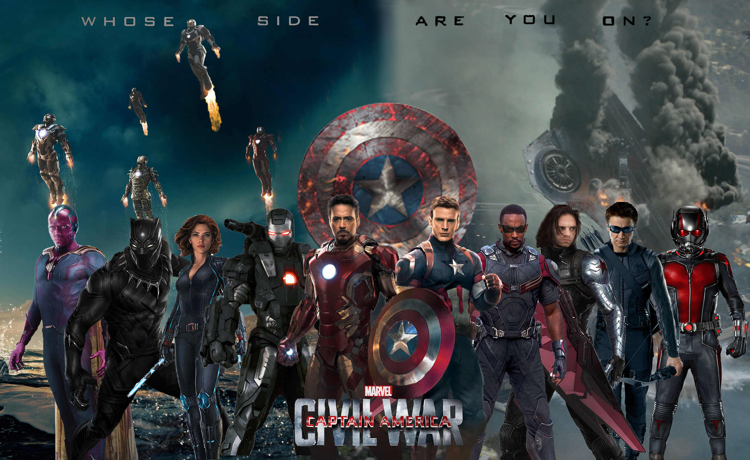 Captain America Civil War Desktop - HD Wallpaper 