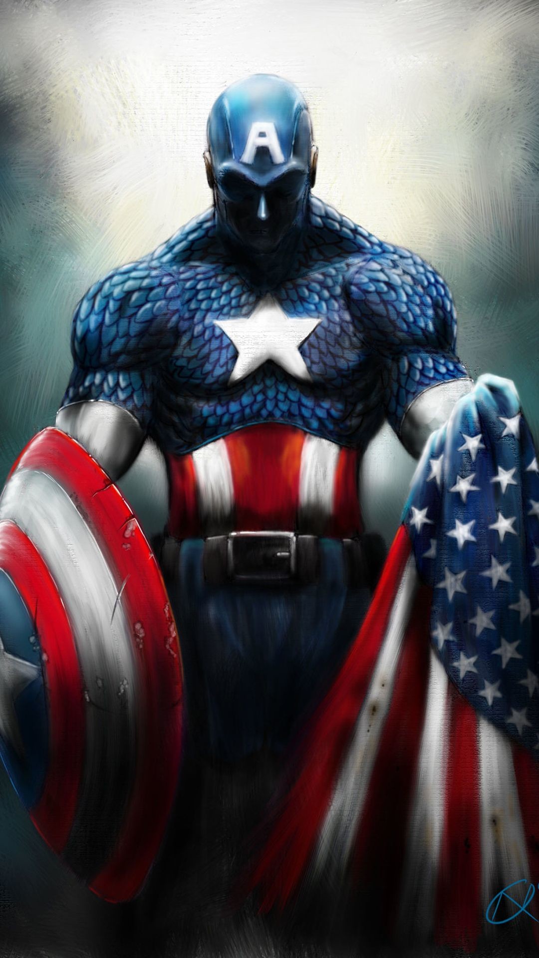 Wallpaper Iphone Captain America - HD Wallpaper 