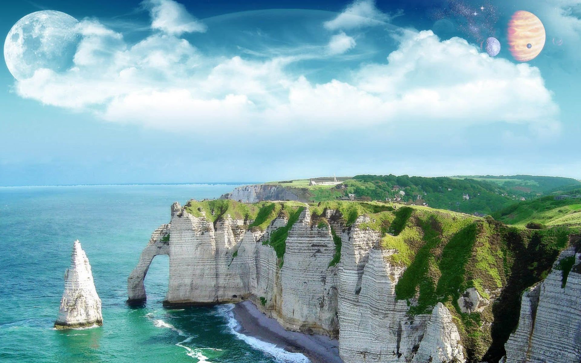0 Beautiful Landscape Wallpapers For Desktop Beautiful - Aval Cliff - HD Wallpaper 