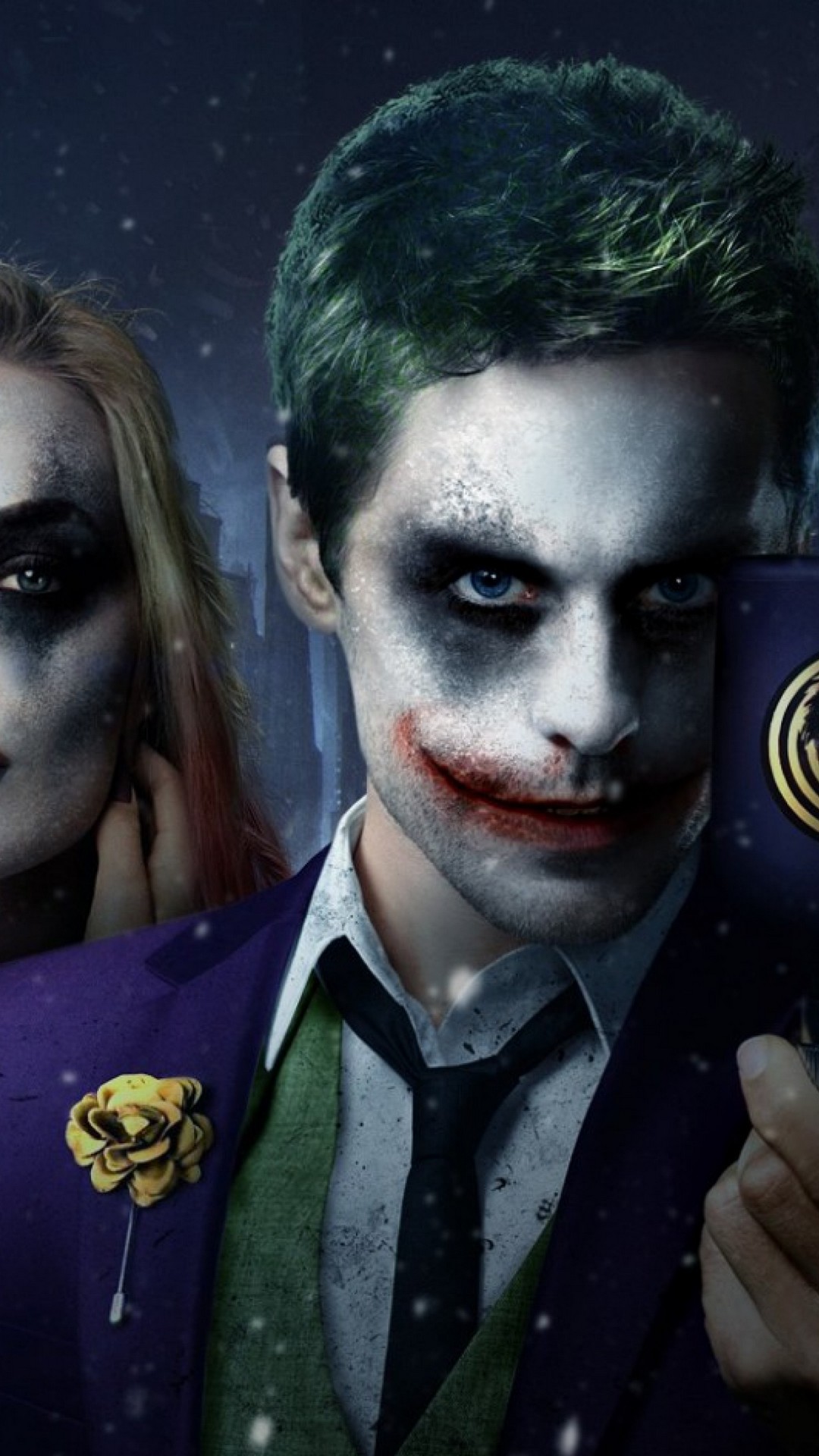 Wallpaper Harley Quinn And Joker Iphone With Image - Hd Joker Suicide Squad - HD Wallpaper 