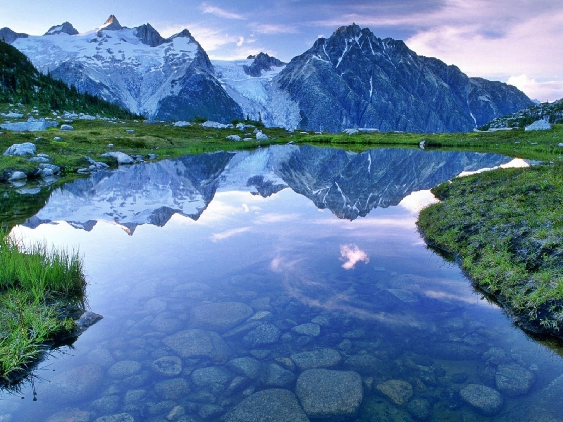 Mountain Lake - HD Wallpaper 